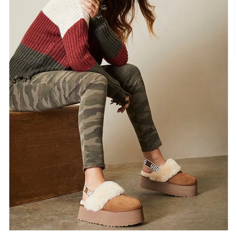 Ugg Funkette Suede Platform Clogs